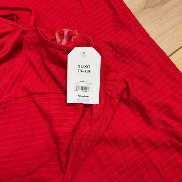 NWT Faded Glory Red Spaghetti Strap Maxi Dress Size Extra Large - Picture 10 of 10